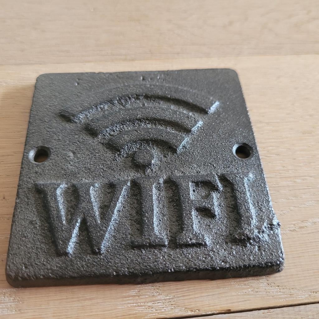 Muurplaatje metaal wifi, Ophalen of Verzenden