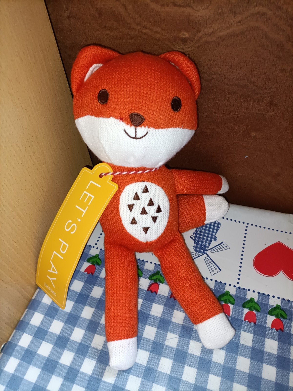 Blokker vos knuffel nieuw met kaartje 30 cm groot, Ophalen of Verzenden, Overige typen