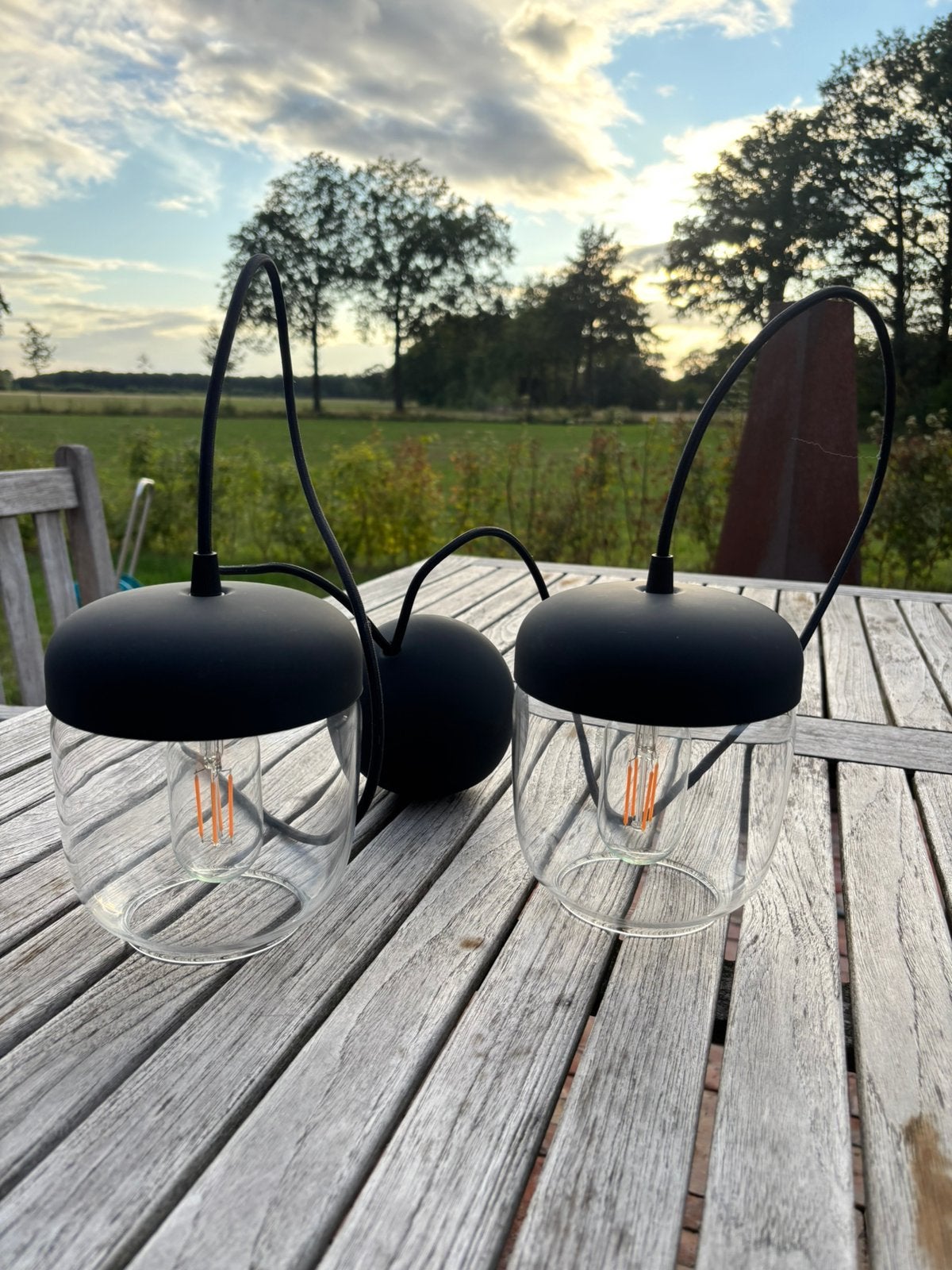 Umage Acorn 2 Hanglamp Ø14 cm, Transparant/Zwart, Ophalen, Zo goed als nieuw