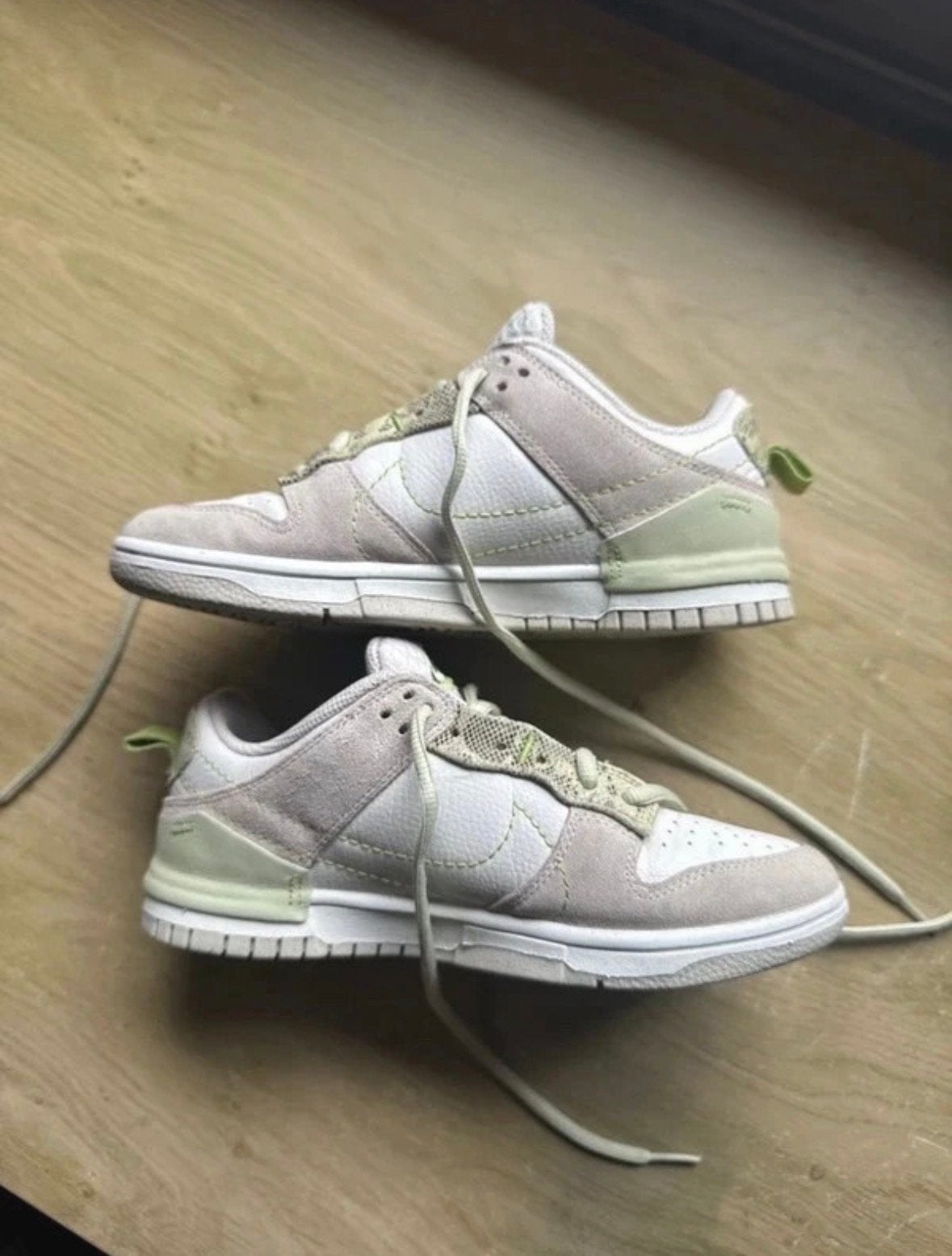 Nike Dunk Low Disrupt 2 Green snakeskin, Kleding | Dames, Overige kleuren, Ophalen of Verzenden, Sneakers of Gympen, Zo goed als nieuw