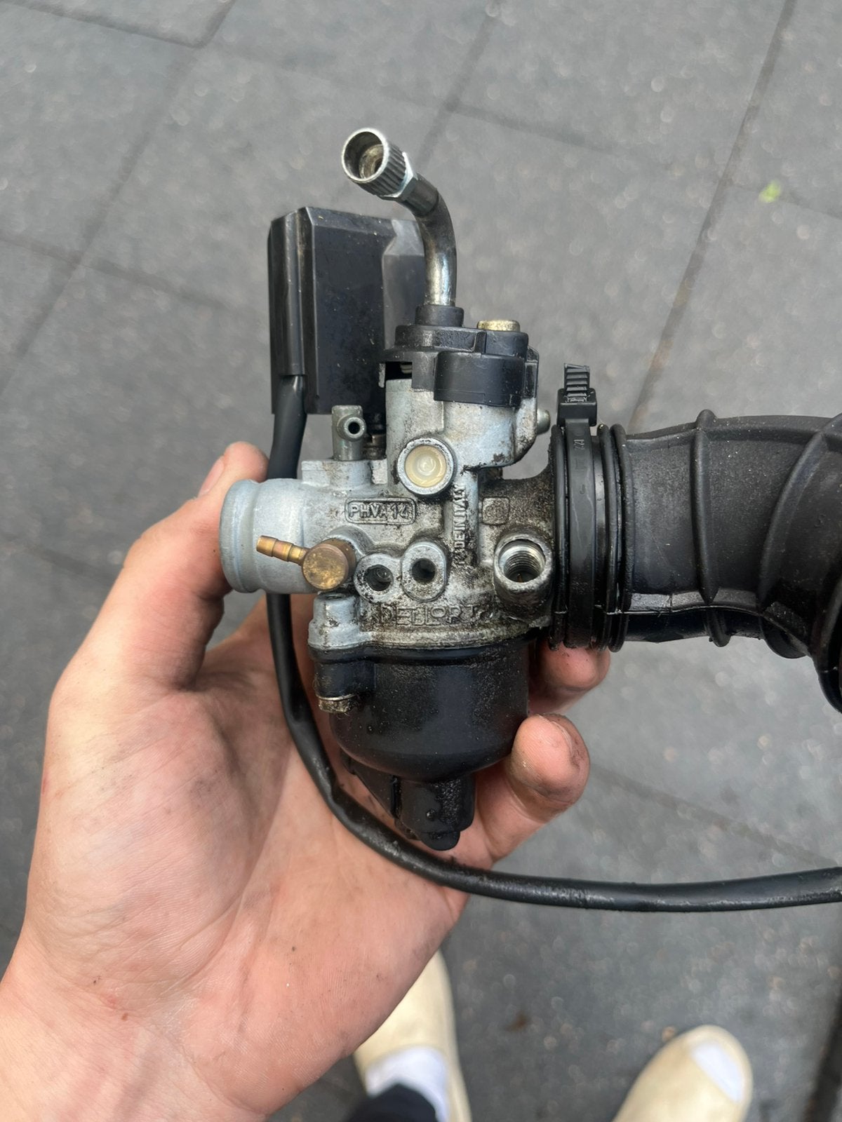 Dellorto carburateur 14mm, Ophalen of Verzenden, Gebruikt