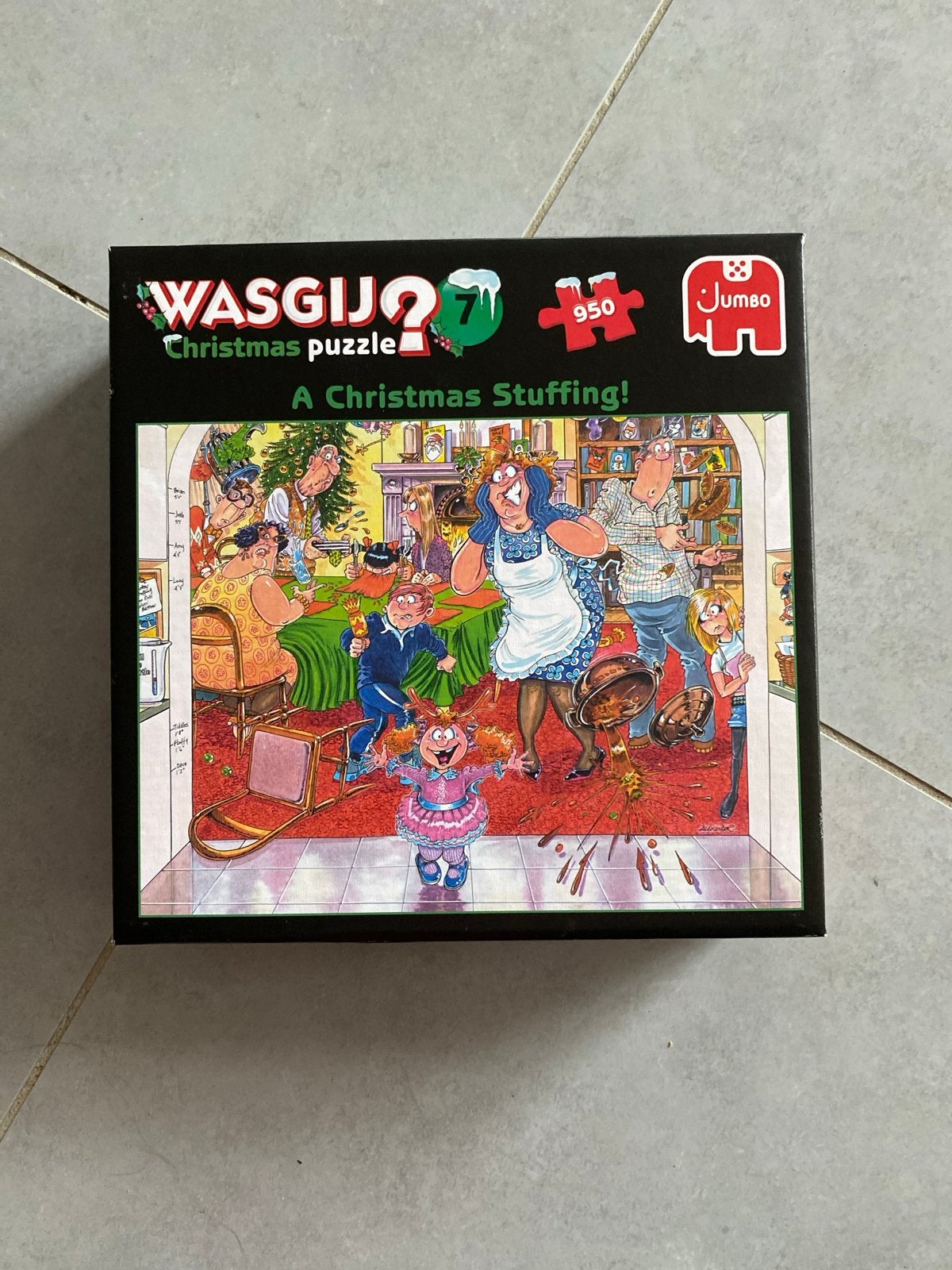 WASGIJ? Christmas puzzel 7 - A Christmas Stuffing! 950 stukj, Ophalen of Verzenden, 500 t/m 1500 stukjes, Zo goed als nieuw, Legpuzzel