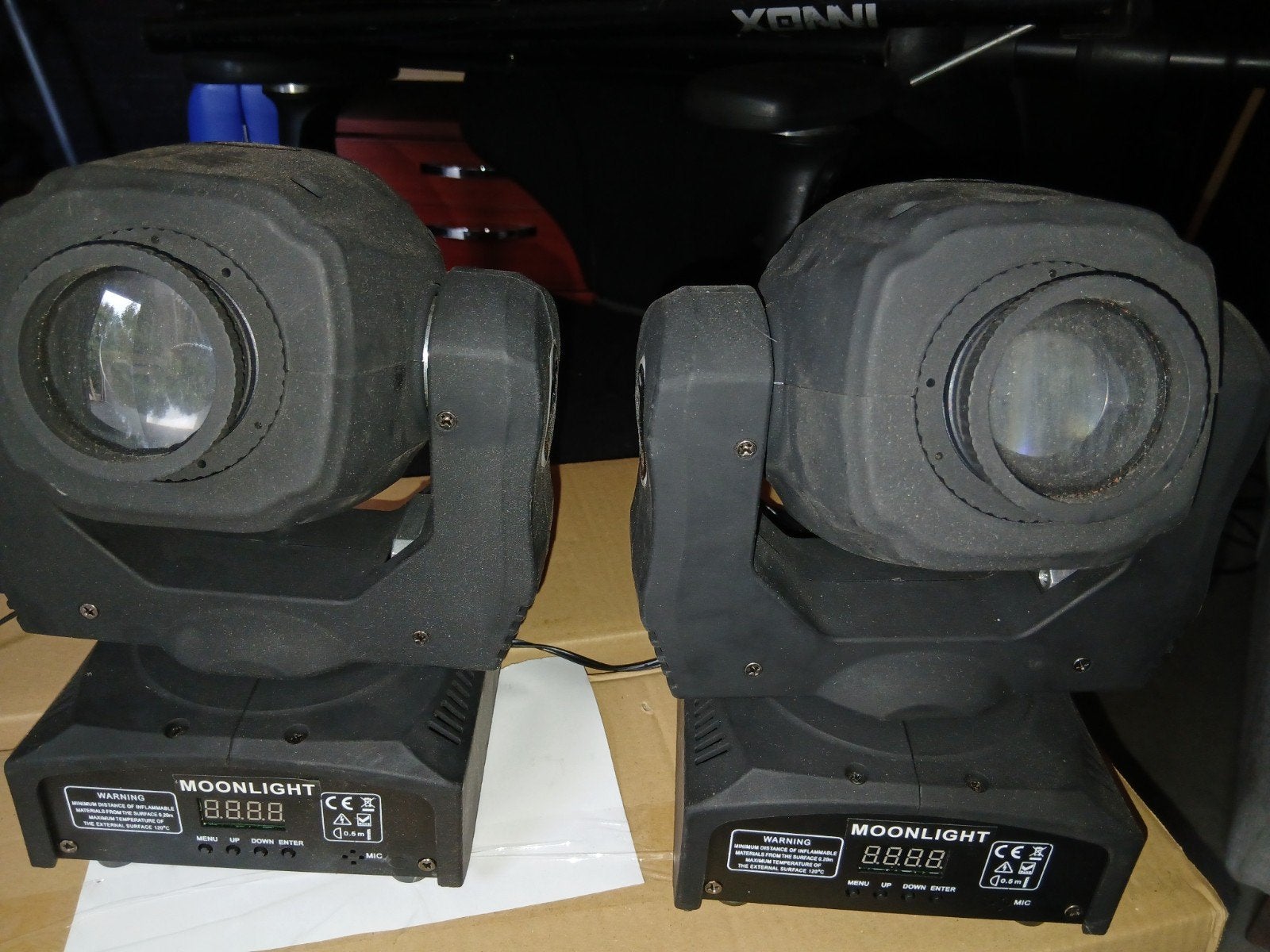 Moonlight Moving Head Lichteffecten (Set van 2), Ophalen, Gebruikt, Licht, Geluidgestuurd