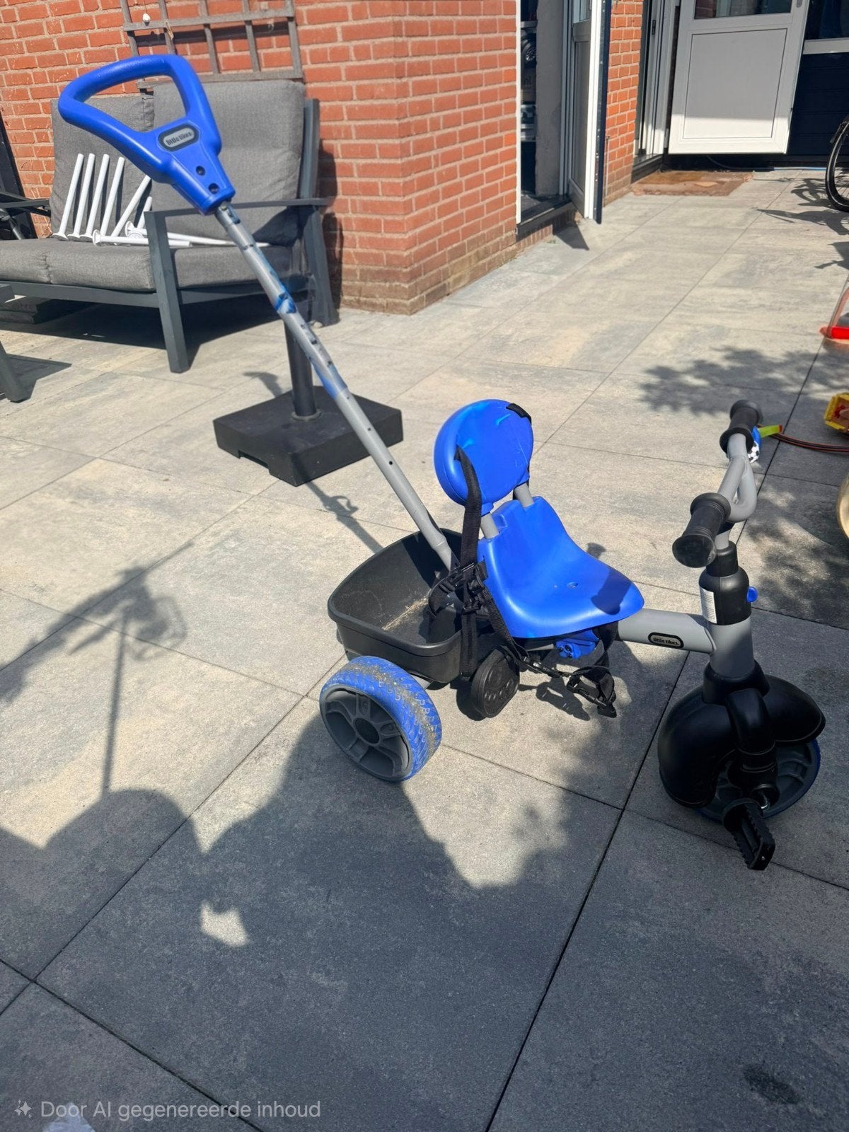 te koop! kinderkraft/3 wieler/ loopfiets blauw, Fietsen en Brommers, Ophalen, Gebruikt, Duwstang