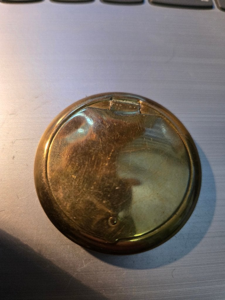 vintage koperen snuifdoosje met een  deksel, Ø5cm, Antiek en Kunst, Antiek | Koper en Brons, Ophalen, Koper