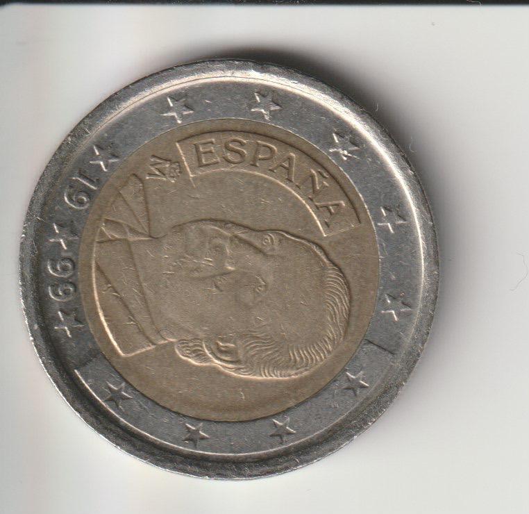 2 euro 1999 spanje, Verzenden, Spanje, 2 euro