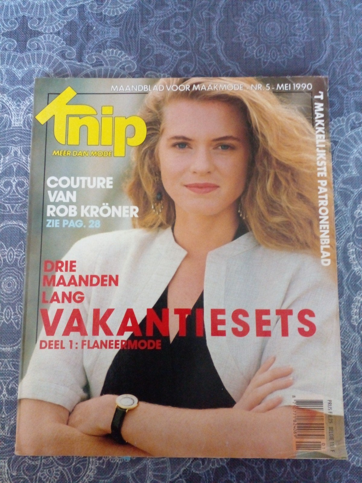 Knipmode Mei 1990 - Vintage naaipatronen, Hobby en Vrije tijd, Kledingpatronen, Verzenden