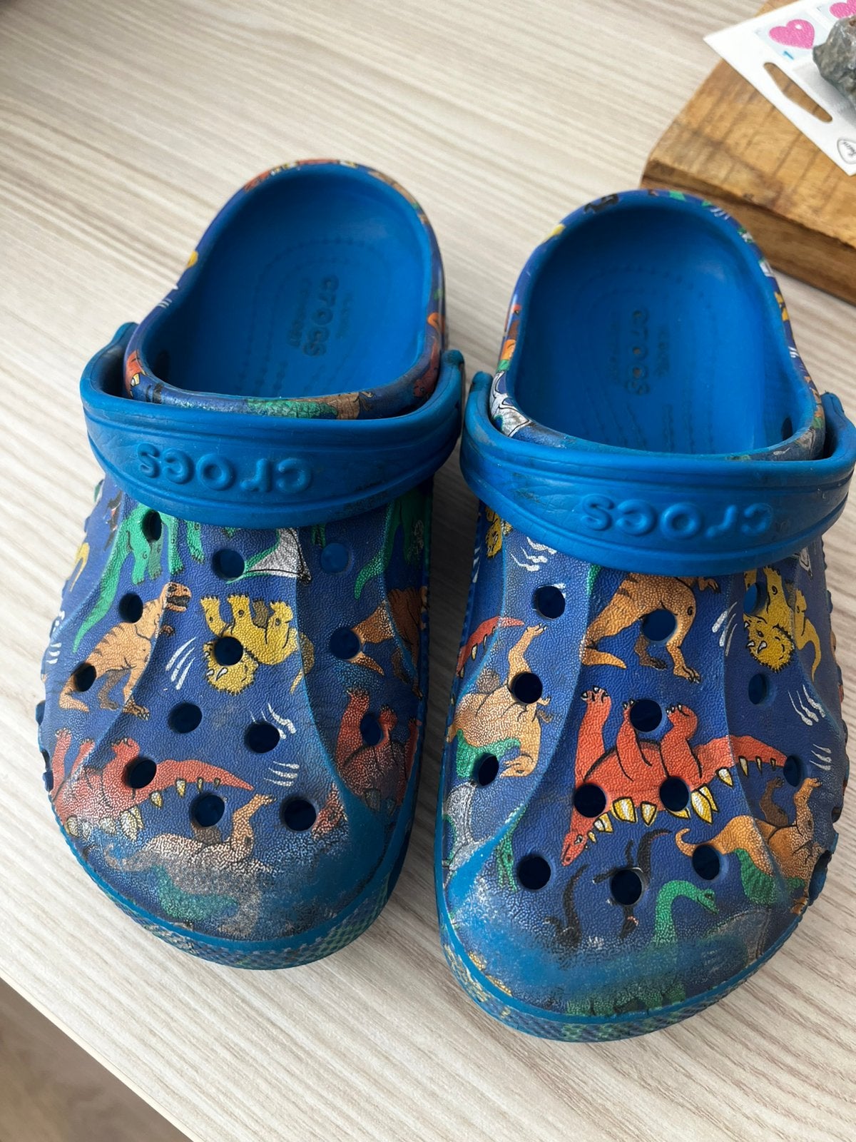 Crocs maat 30/31 met dinoprint, Ophalen of Verzenden, Zo goed als nieuw, Jongetje of Meisje, Schoentjes