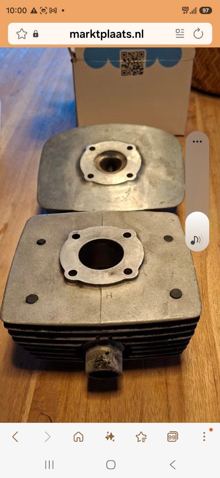 gezocht 280 minitherm cilinder, Ophalen of Verzenden, Zo goed als nieuw, Cilinder