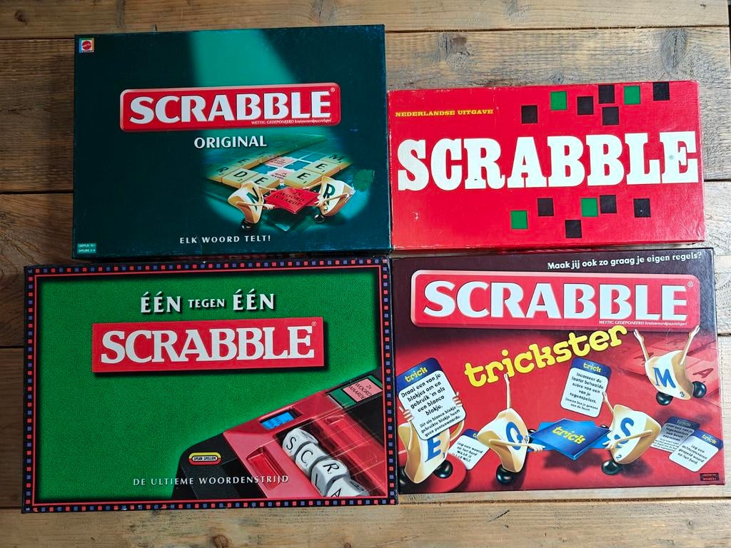 4 X Scrabble., Hobby en Vrije tijd, Gezelschapsspellen | Bordspellen, Ophalen of Verzenden, Mattel., Mattel., Mattel.