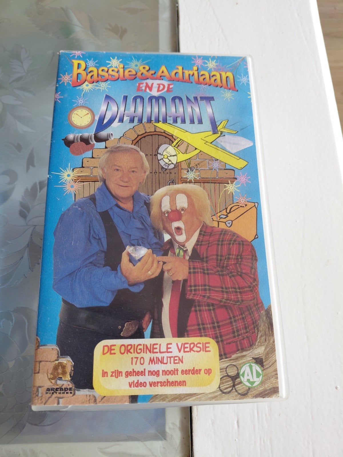 Bassie en Adriaan en de Diamant Dubbele VHS BOX #2., Boxset, Gebruikt, Ophalen of Verzenden, Kinderprogramma of -film