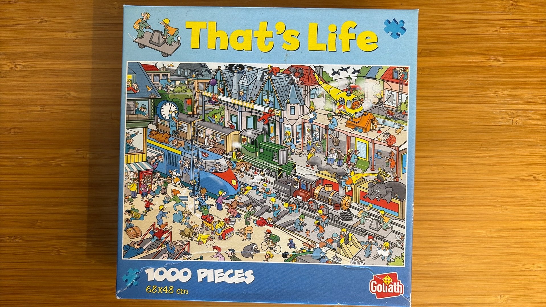 Goliath That’s Life puzzel 1000 stukjes, Het Treinstation, Ophalen of Verzenden, 500 t/m 1500 stukjes, Zo goed als nieuw, Legpuzzel