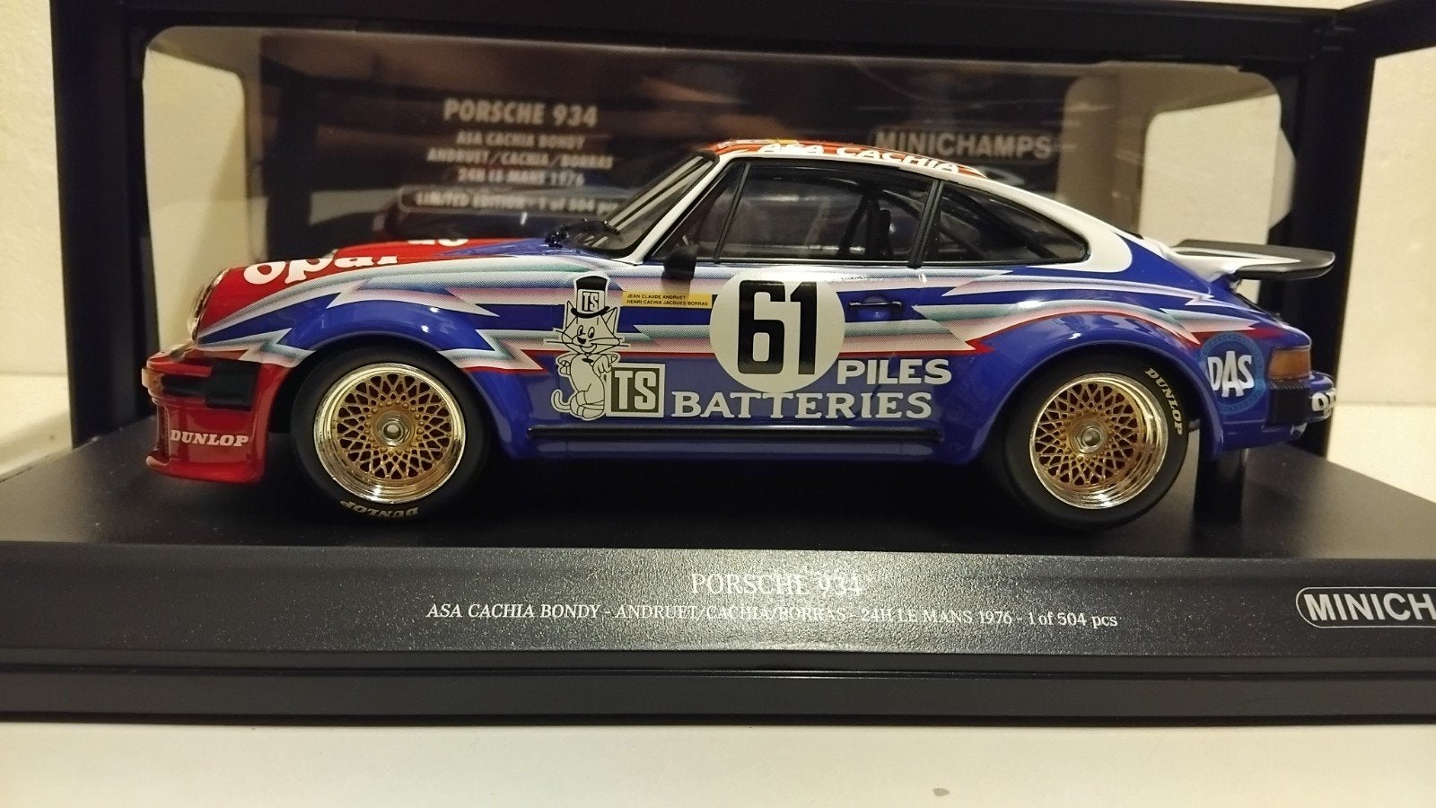 Porsche 934 Le Mans 1976 Limited Minichamps 1:18 KRD, Ophalen of Verzenden, Zo goed als nieuw, Auto, MiniChamps