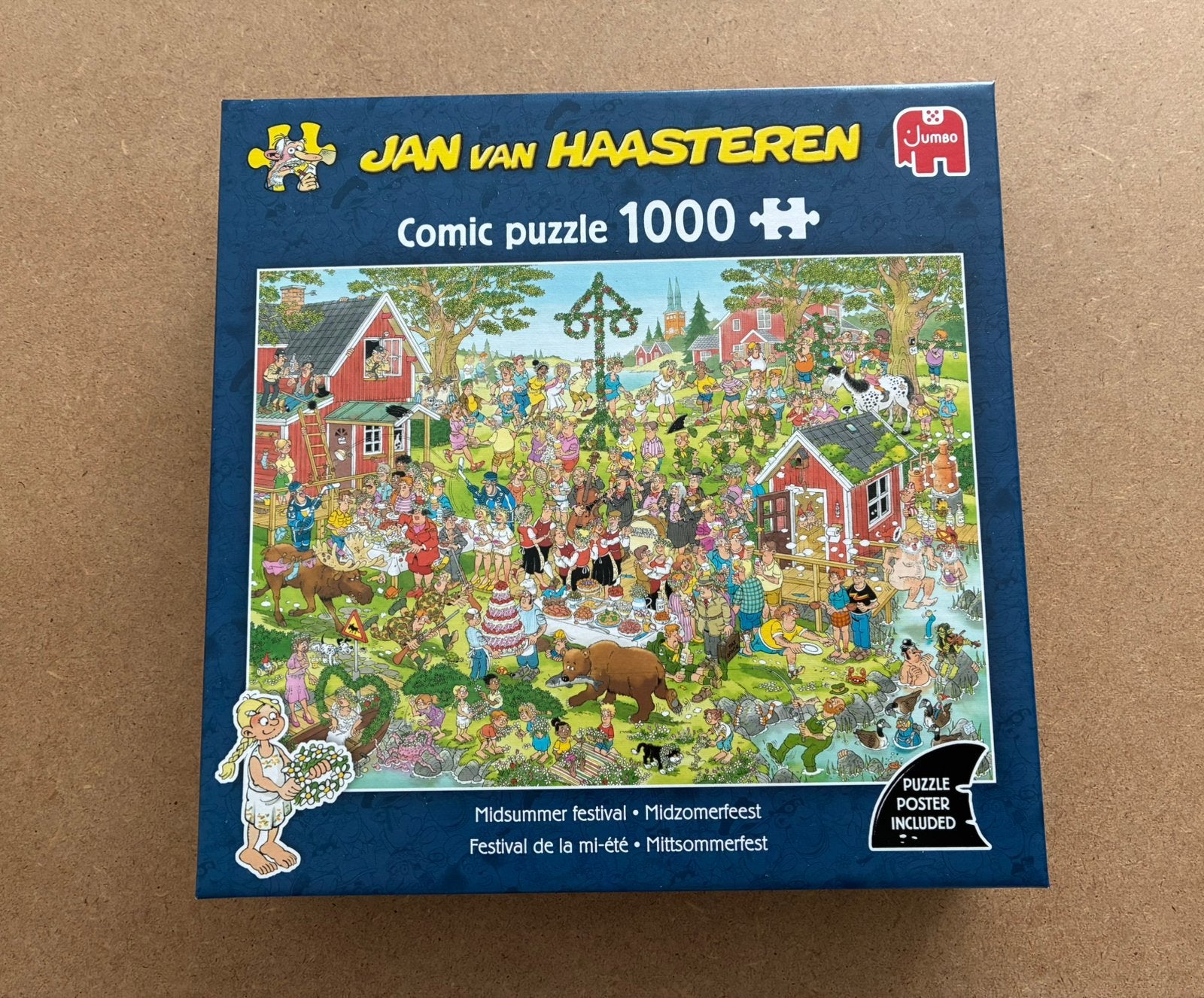 Jan van Haasteren puzzel, Midzomerfeest, 1000 stukjes, Ophalen of Verzenden, 500 t/m 1500 stukjes, Zo goed als nieuw