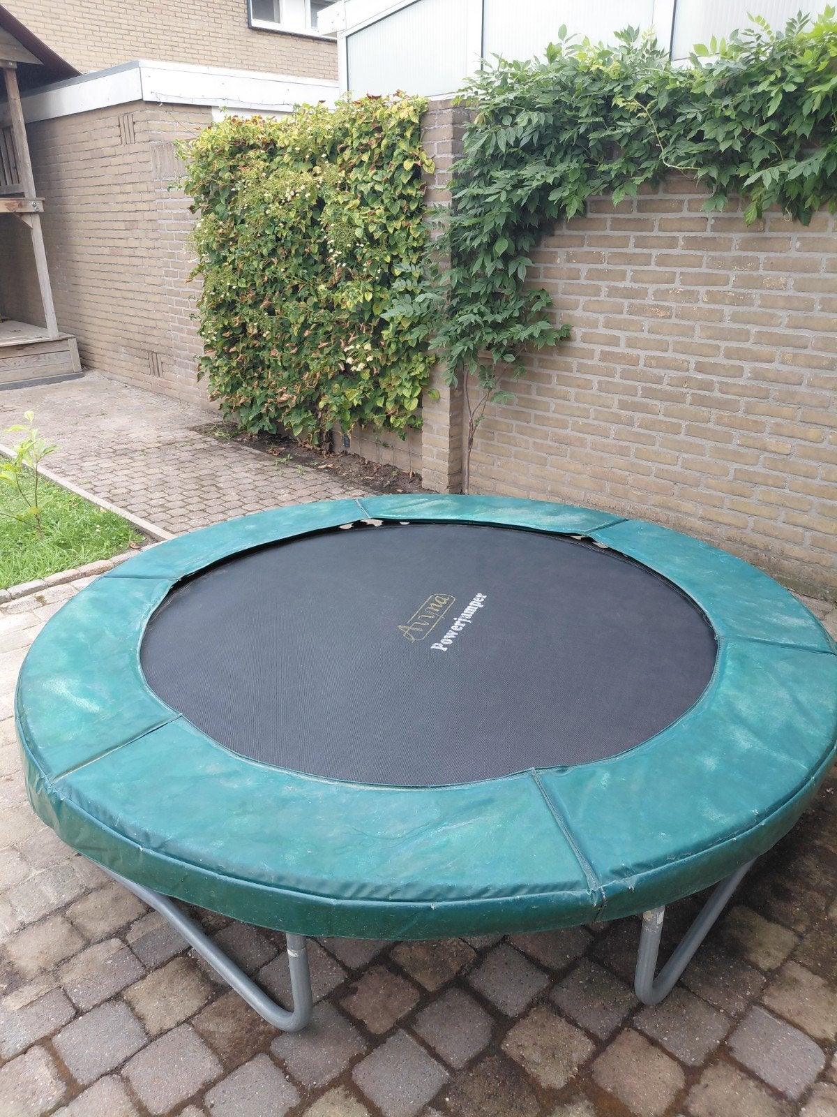 Powerjumper trampoline in goede staat !, Ophalen, Gebruikt