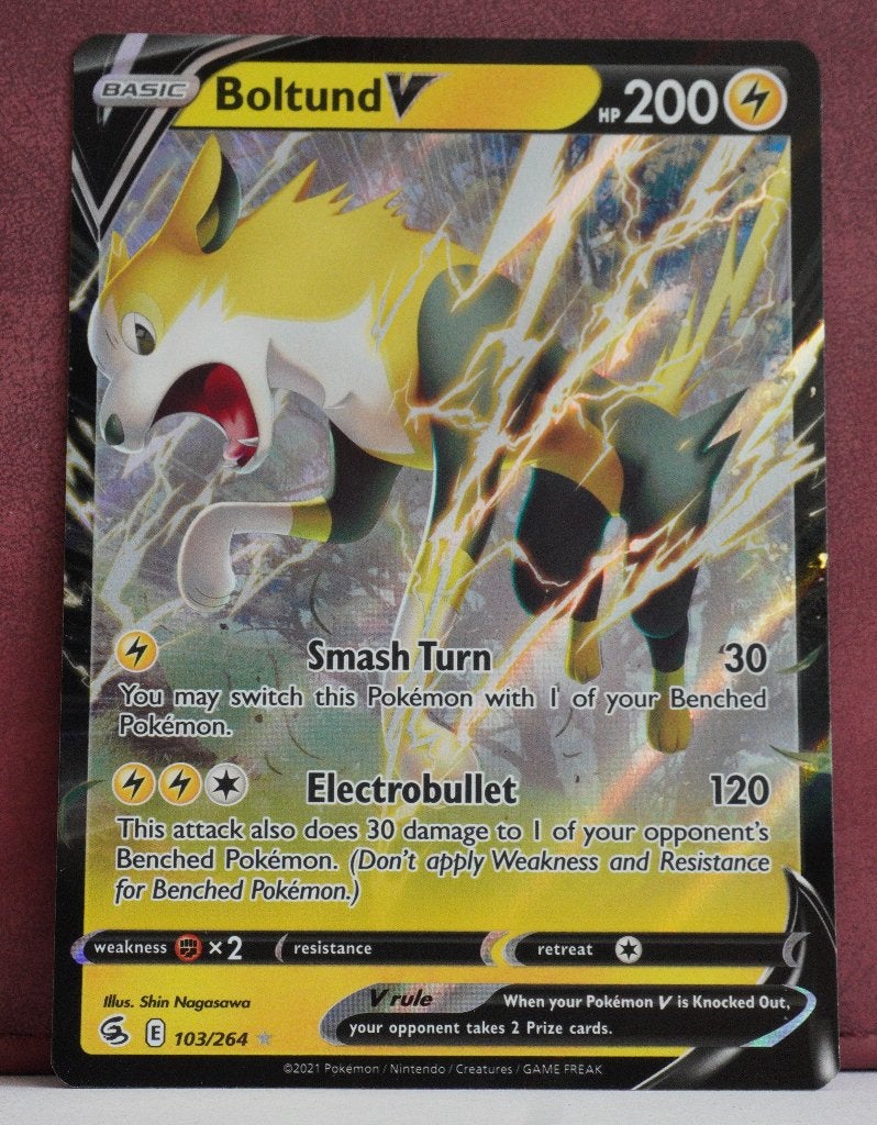 Boltund V 103-264 Fusion Strike Pokémon Kaart, Hobby en Vrije tijd, Verzamelkaartspellen | Pokémon, Verzenden, Nieuw, Losse kaart