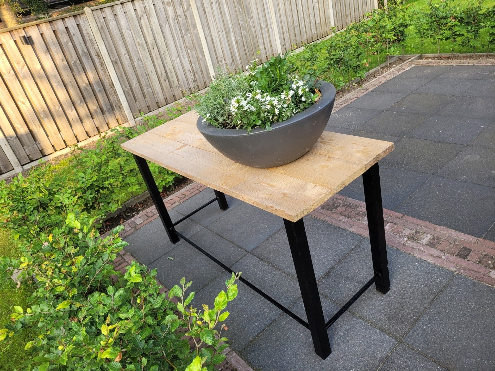 leuke tafel voor overkapping of buiten, div doeleinden, Ophalen, Rechthoekig, Hout