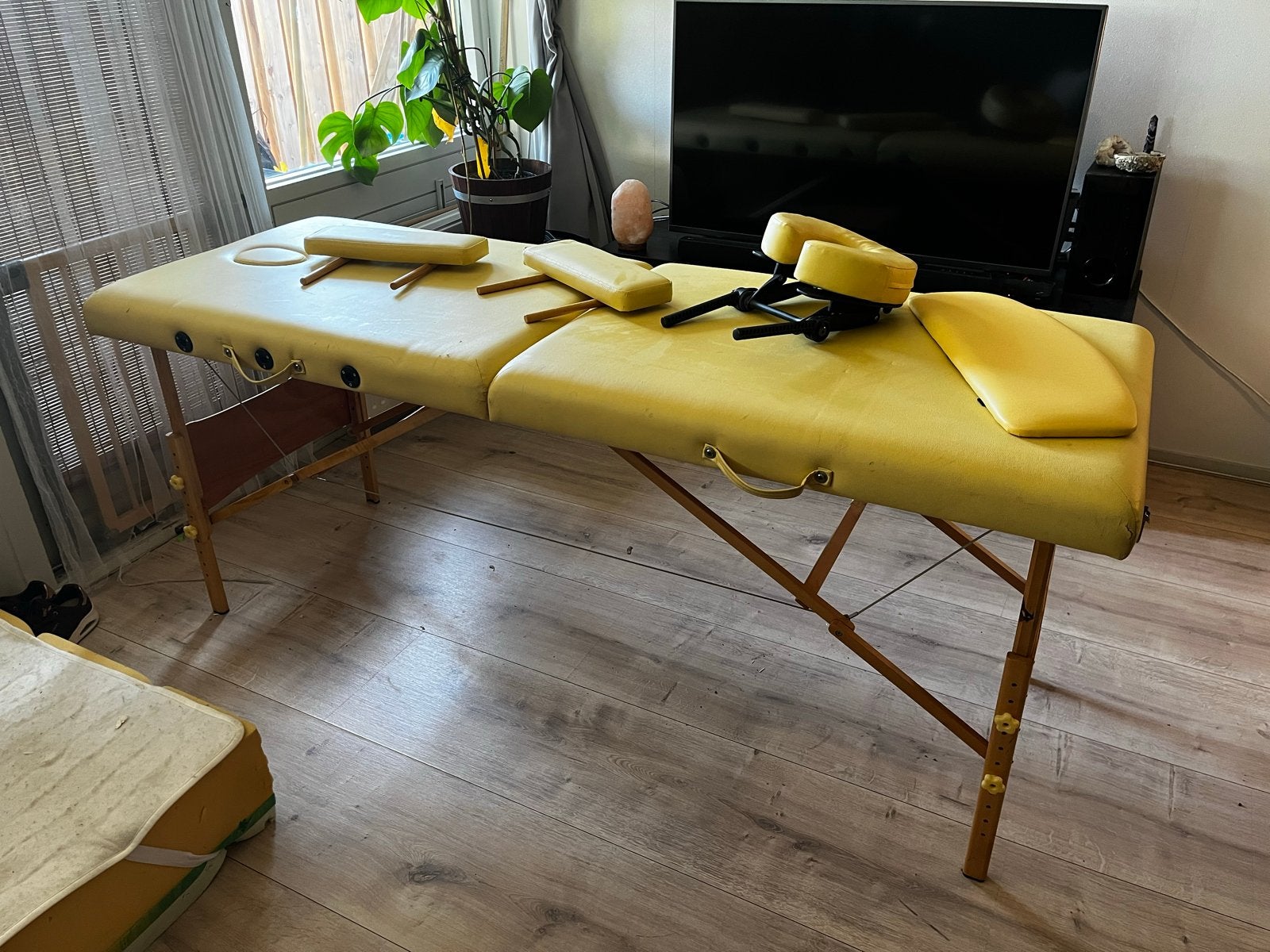 Complete King Power massagetafel – inklapbaar + accessoires, Ophalen, Gebruikt, Overige typen