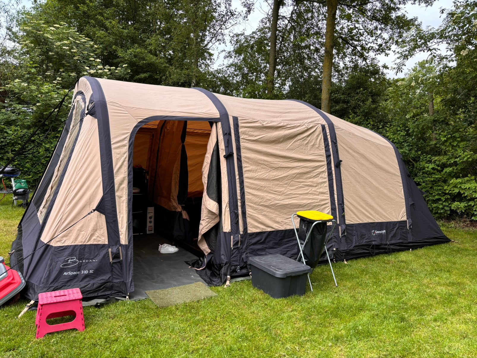 Opblaasbare tent Bardani airspace 310 TC air 4 persoons, Ophalen, Gebruikt, Tot en met 4