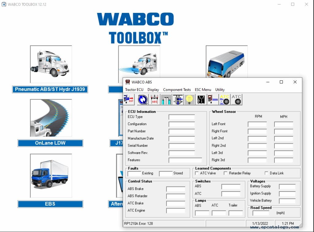 WABCO TOOLBOX 13.7.1, Verzenden