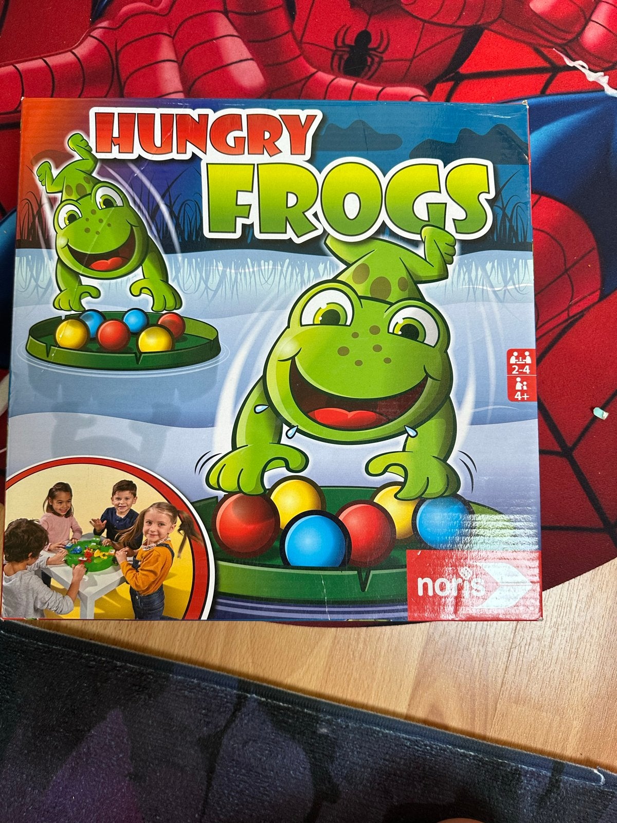 Hungry Frogs - Leuk en snel familiespel, Drie of vier spelers, Ophalen of Verzenden, Zo goed als nieuw
