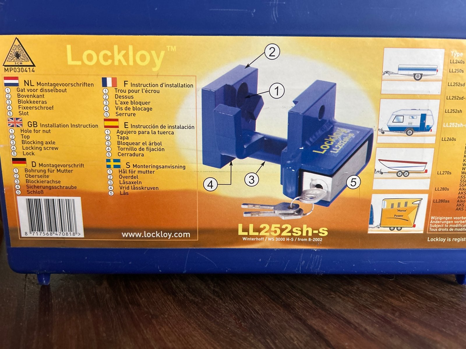 Lockloy LL252sh-s Disselslot voor caravan/aanhanger, Ophalen, Gebruikt