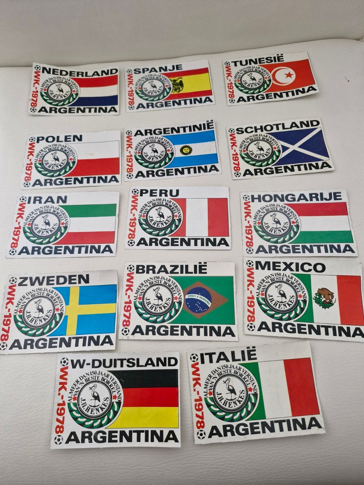 WK 1978 Argentinië voetbalplaatjes (16 stuks), Ophalen of Verzenden, Gebruikt, Meerdere plaatjes