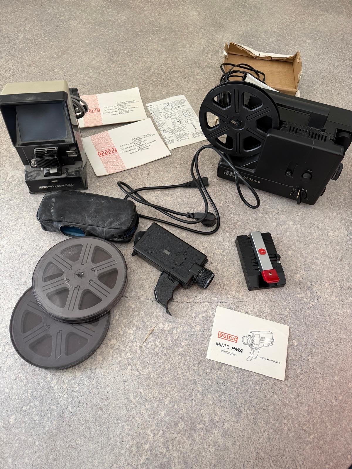 Eumig Mini 3 PMA Super 8 Camera en Projector Set, Overige merken, Gebruikt, Overige soorten, Camera