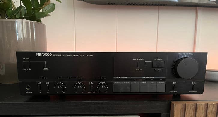 Kenwood KA-550 Stereo Geïntegreerde Versterker, Gebruikt, 60 tot 120 watt, Stereo, Ophalen