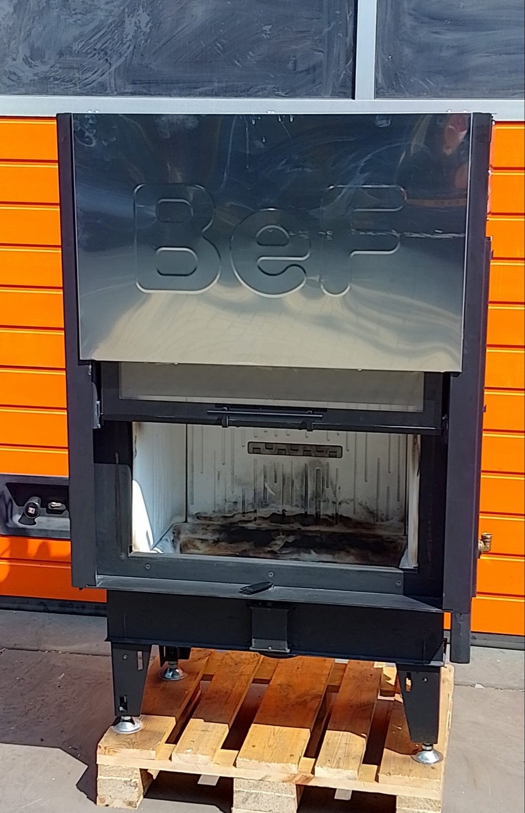 Tekoop demo model BeF Aquatic V 80 liftdeur, Ophalen, Houtkachel, Zo goed als nieuw, Inbouw