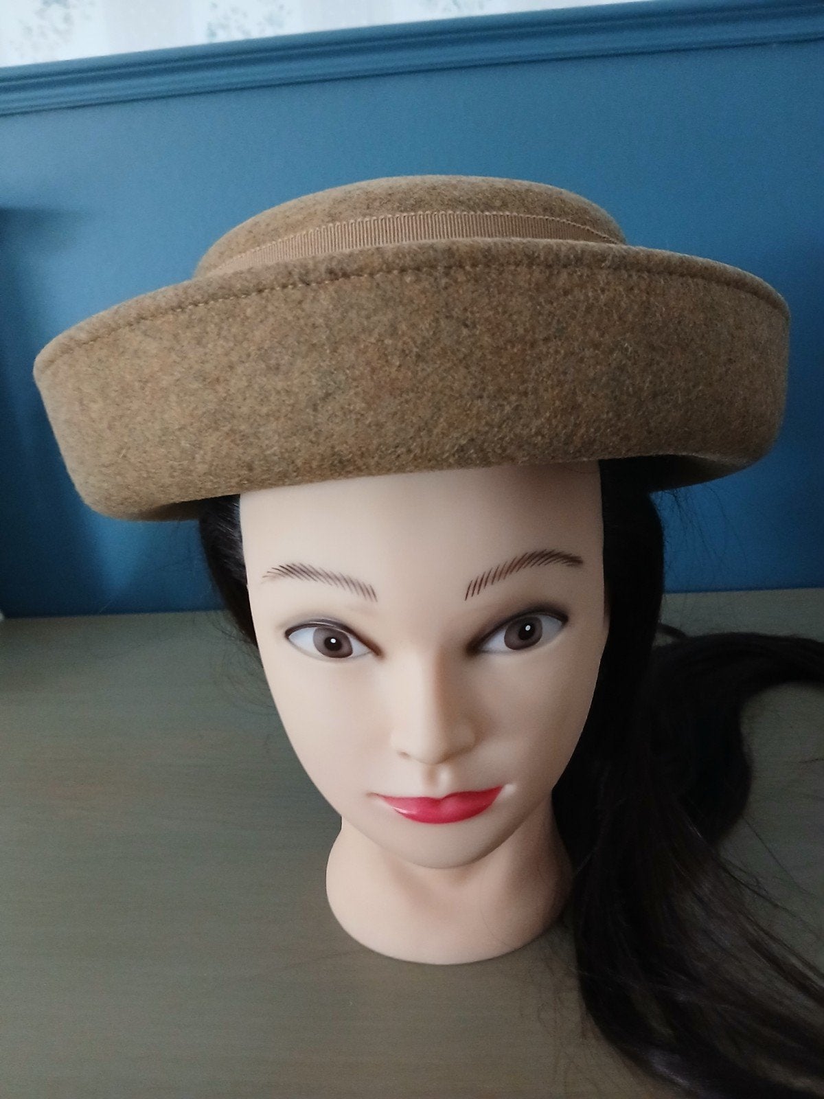 Hoed beige vilt, Ophalen of Verzenden