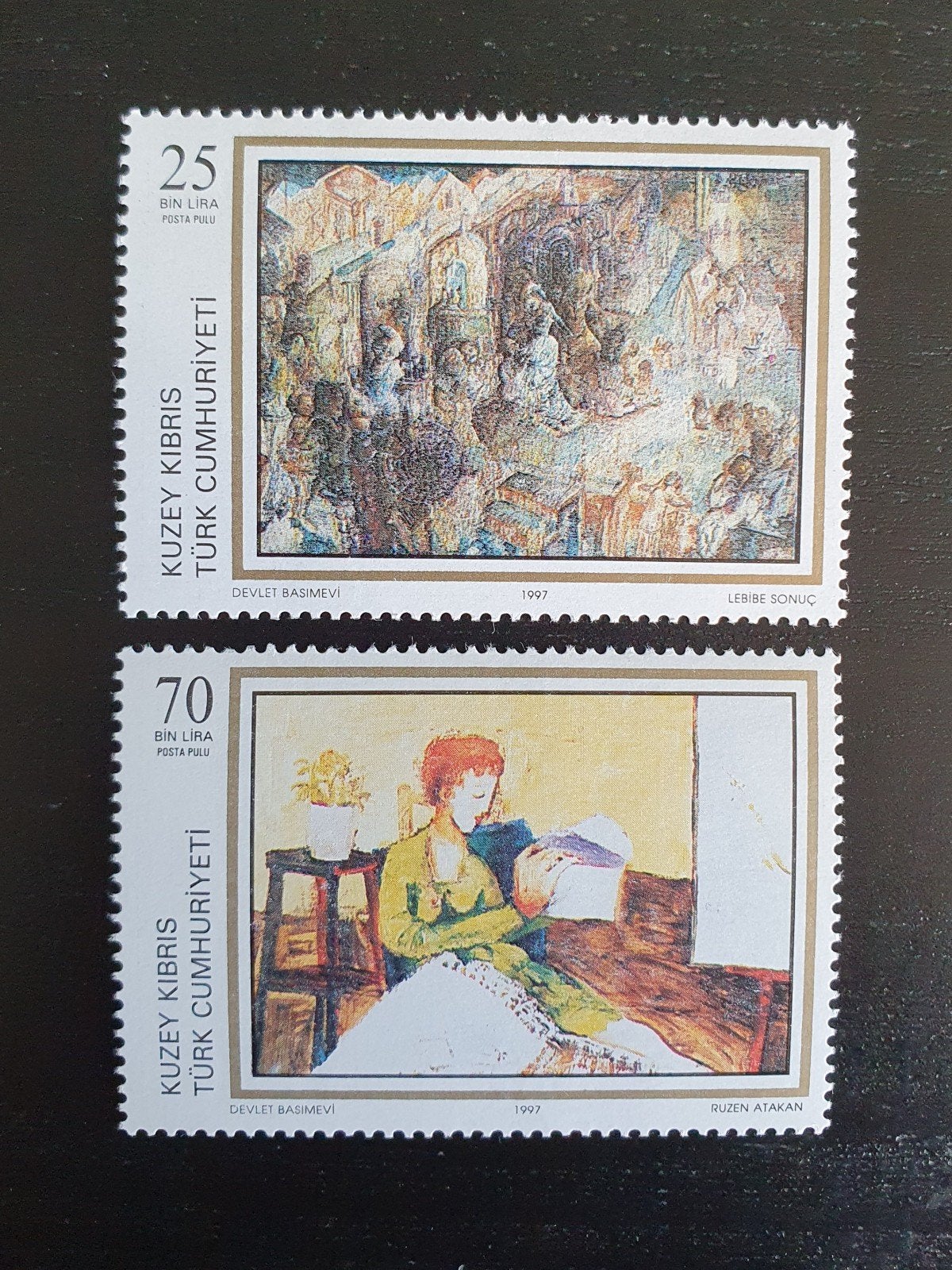 Turks Cyprus 1997 Kunst Schilderij Michel 442-443 postfris, Verzenden, Overige landen, Postfris