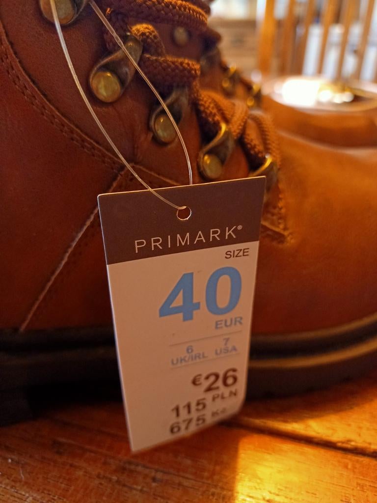 Primark Bruine Enkellaarzen Maat 40 - Nieuw met label, Kleding | Heren, Schoenen, Ophalen of Verzenden, Nieuw, Bruin