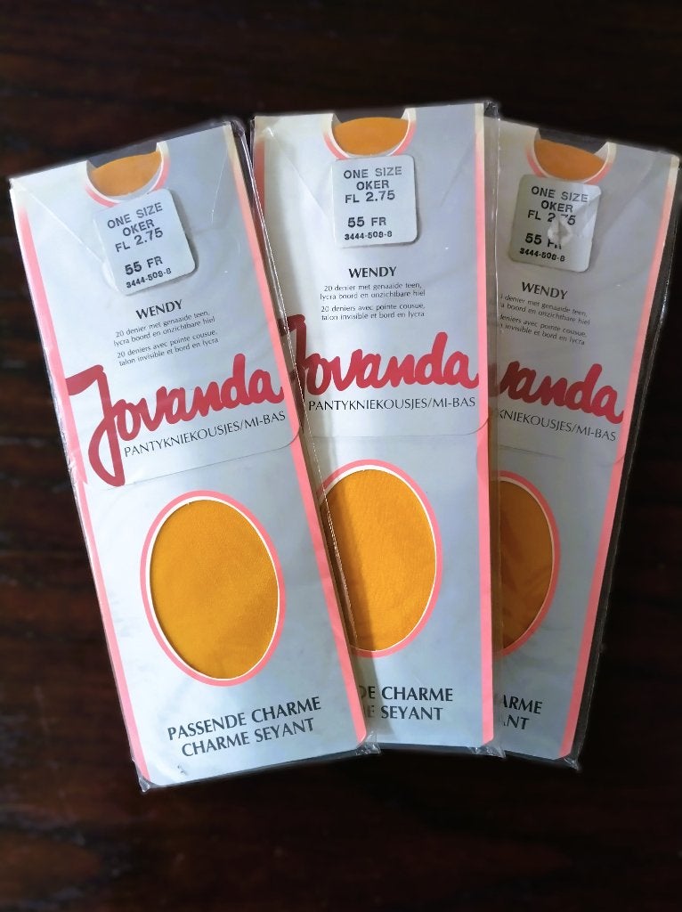 Vintage Oranje Jovanda Panty-Kniekousjes, 20 Denier, Onezise, Kleding | Dames, Leggings, Maillots en Panty's, Nieuw, Ophalen of Verzenden