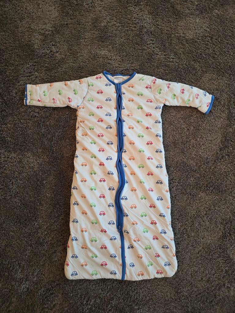 Baby Blue slaapzak met mouwen maat 90 cm auto's, Kinderen en Baby's, Ophalen of Verzenden, Zo goed als nieuw, 85 tot 100 cm, Slaapzak