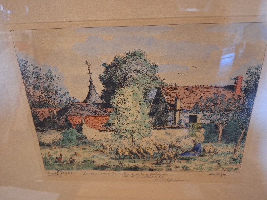 Ets, 54 cm, Ophalen of Verzenden, 37 cm, Gesigneerd