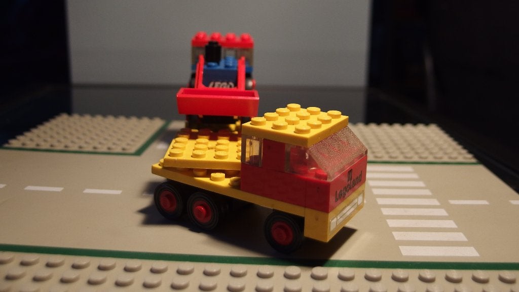 LEGO 682 Lowloader and Tractor/Dieplader met Tractor, Gebruikt, Lego, Compleet, Ophalen of Verzenden