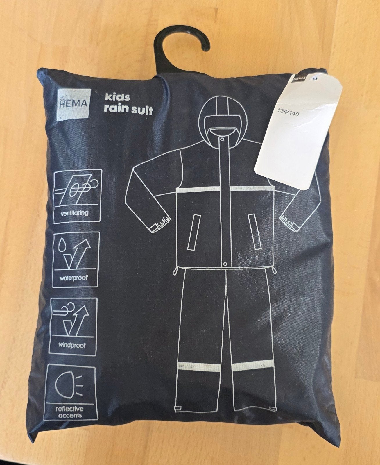 Hema Regenpak Kind Maat 134-140 - Waterdicht & Winddicht, Kinderen en Baby's, Kinderkleding | Maat 134, Jongen of Meisje, Nieuw