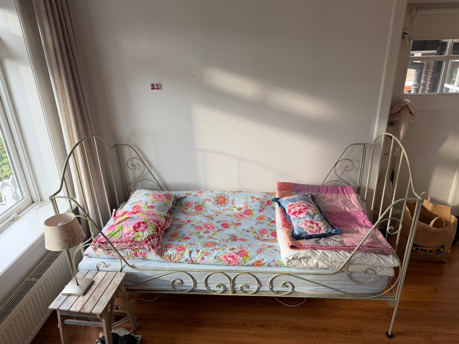 Prachtig gietijzeren prinsessenbed / romantisch ledikant, Ophalen, Gebruikt