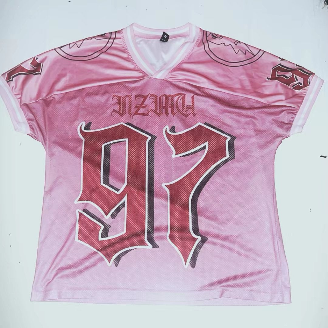 Roze jersey, Maat 42/44 (L), Ophalen of Verzenden, Zo goed als nieuw, Korte mouw