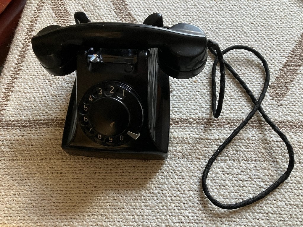 telefoon zwart bakeliet ericsson draaischijf, Ophalen of Verzenden, Bakeliet