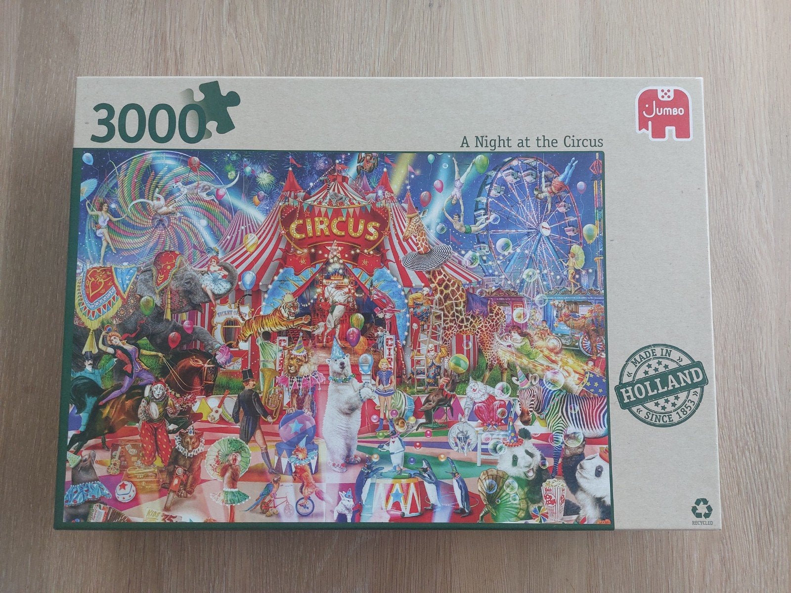 Jumbo Legpuzzel 3000 stukjes - A Night at the Circus, Ophalen, Meer dan 1500 stukjes, Zo goed als nieuw, Legpuzzel