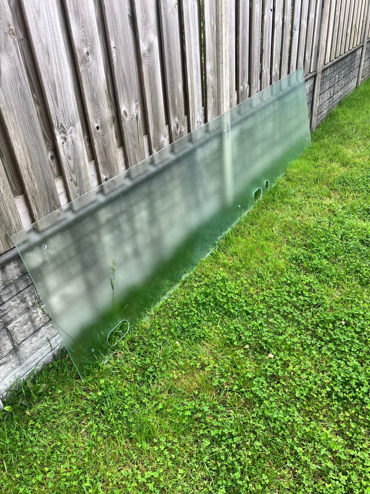 Grote glasplaat met structuur (veiligheidsglas), Ophalen, Gebruikt, 80 tot 120 cm, Glasplaat