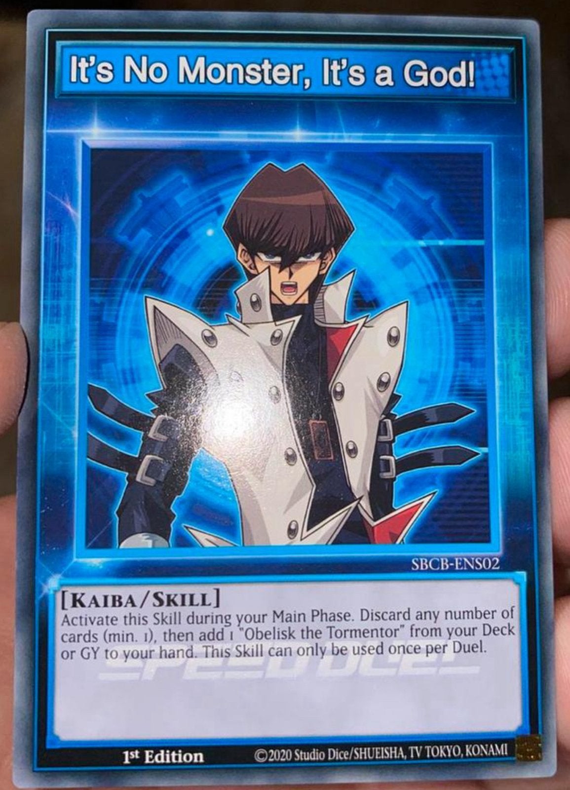 Yu-Gi-Oh! It’s No Monster, it’s a God ! SBCB 1st Skill Card, Hobby en Vrije tijd, Verzamelkaartspellen | Yu-gi-Oh!, Ophalen of Verzenden