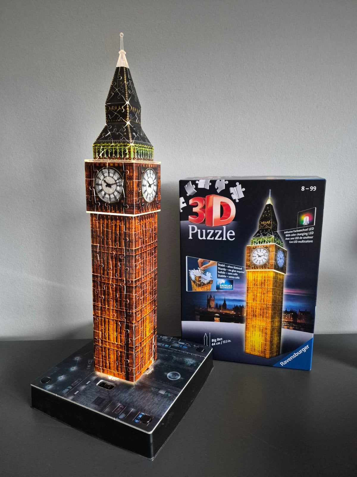 Ravensburger 3D Big Ben LED-puzzel, Ophalen of Verzenden, Zo goed als nieuw