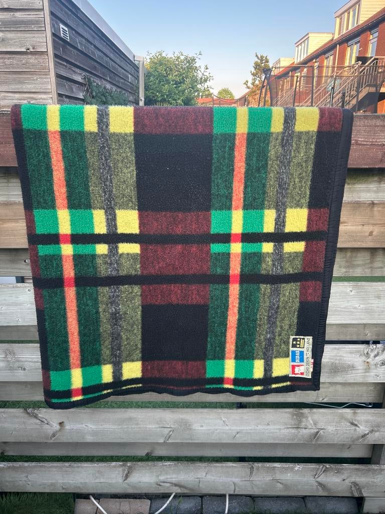 Vintage Didas Deken Holland Plaid - Wol/Dralon, Ophalen of Verzenden, Gebruikt