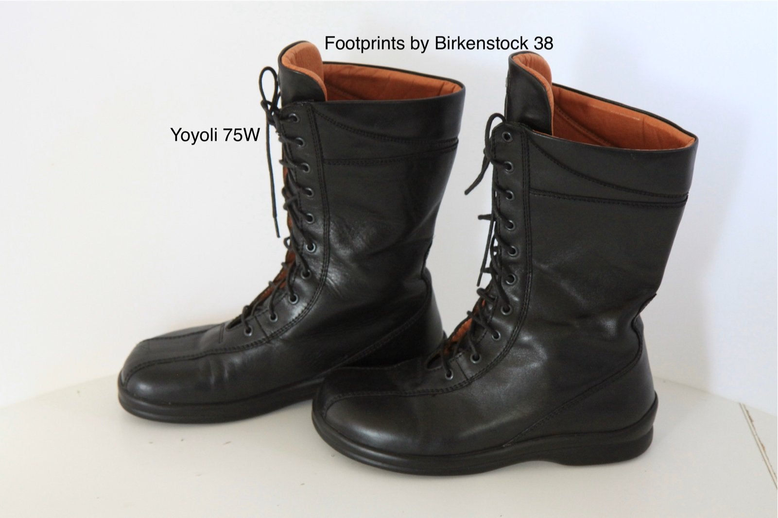 75W) Footprints by Birkenstock dames veterlaarzen zwart  38, Zwart, Lage of Enkellaarzen, Ophalen of Verzenden, Zo goed als nieuw
