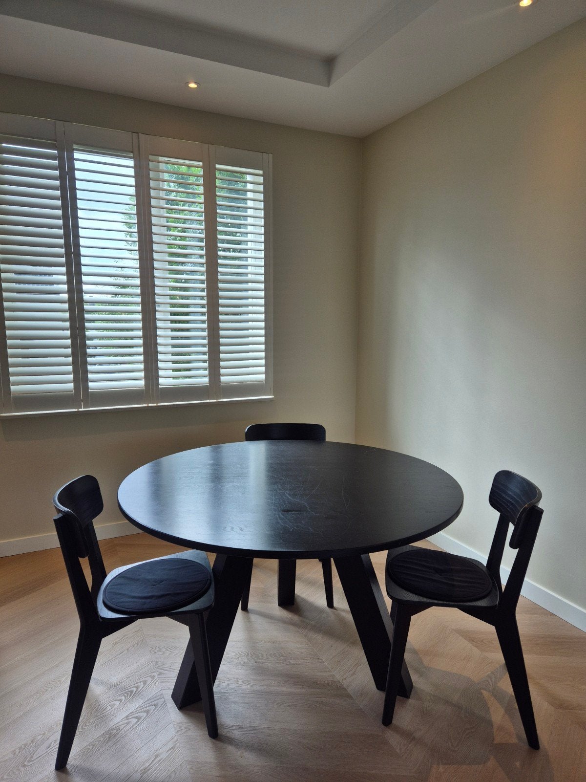 Eettafel en stoelen, Ophalen, Gebruikt, 100 tot 150 cm, 50 tot 100 cm