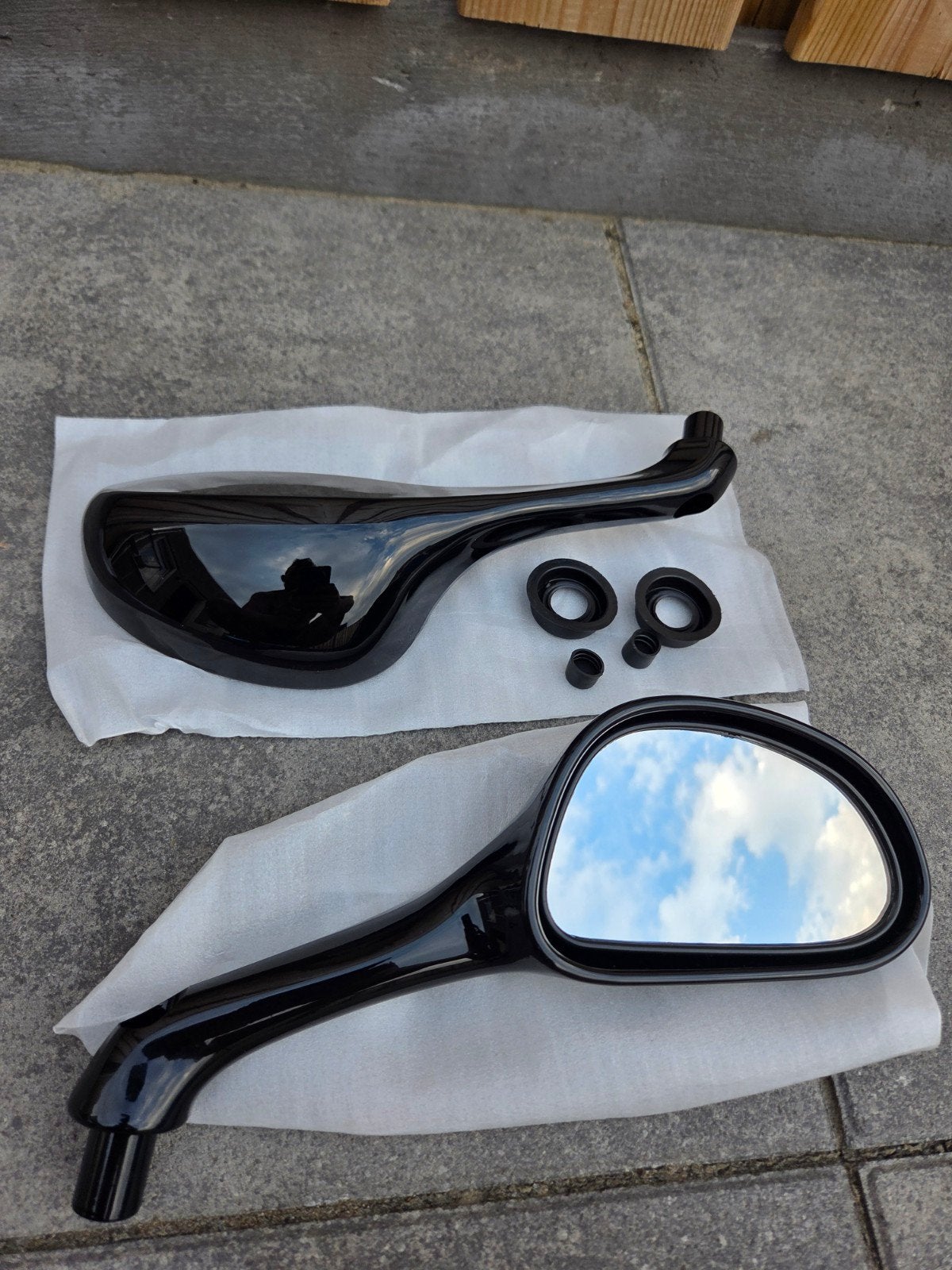 Nieuwe hoogglans zwarte spiegels voor Gilera Runner, Ophalen of Verzenden