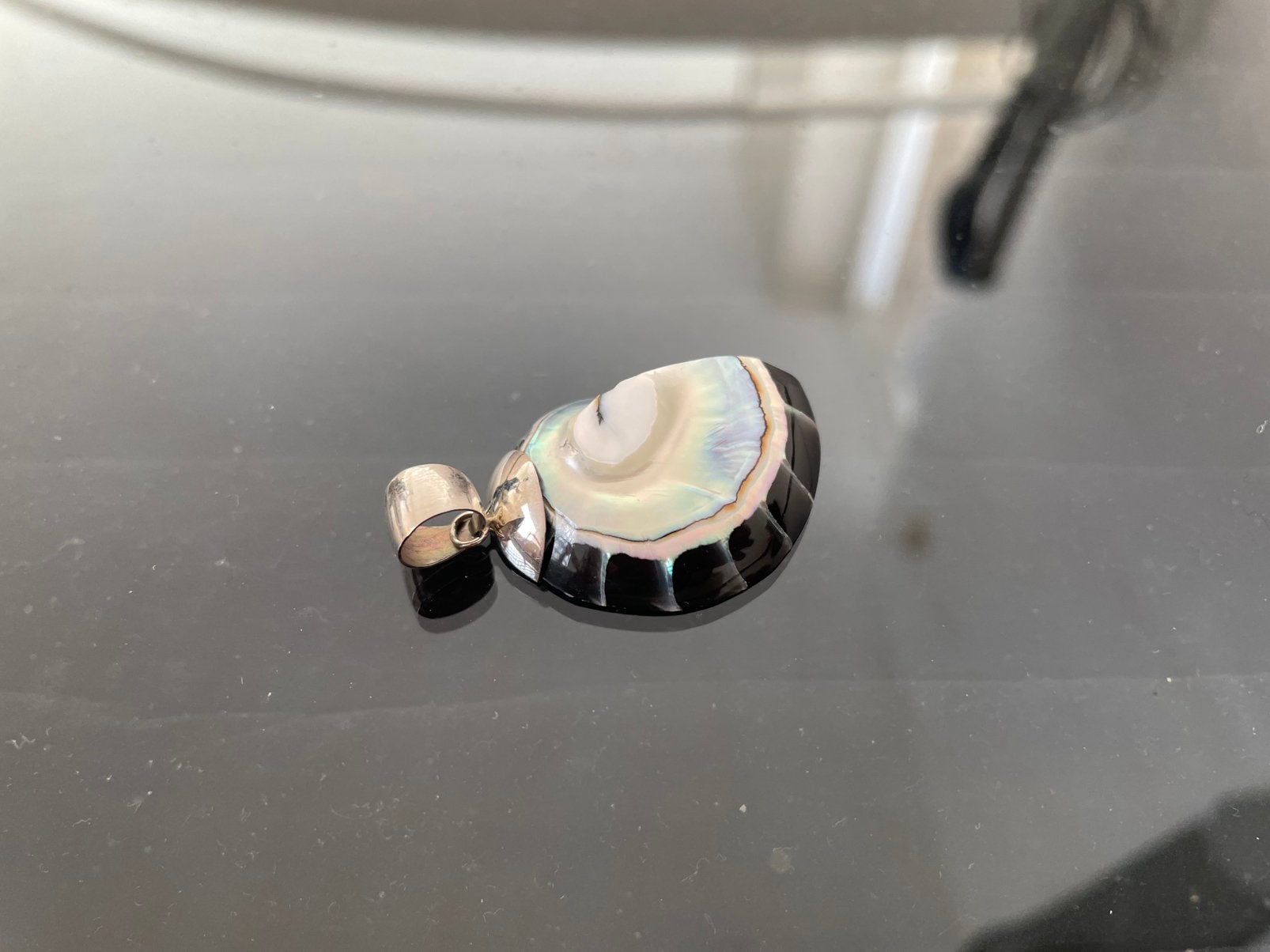 Zilveren schelphanger, Verzenden, Zo goed als nieuw, Zilver